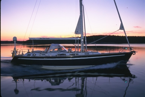 Familjen Rosén på segelbåt